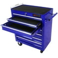 thumbnail image 3 of Noaman 7-Drawer Multifunctional Tool Cart with Wheels, 24.2x12.9x29.9in Steel Rolling Workshop Trolley, Lockable Drawers & Ball Bearing Slides, Blue, 3 of 10