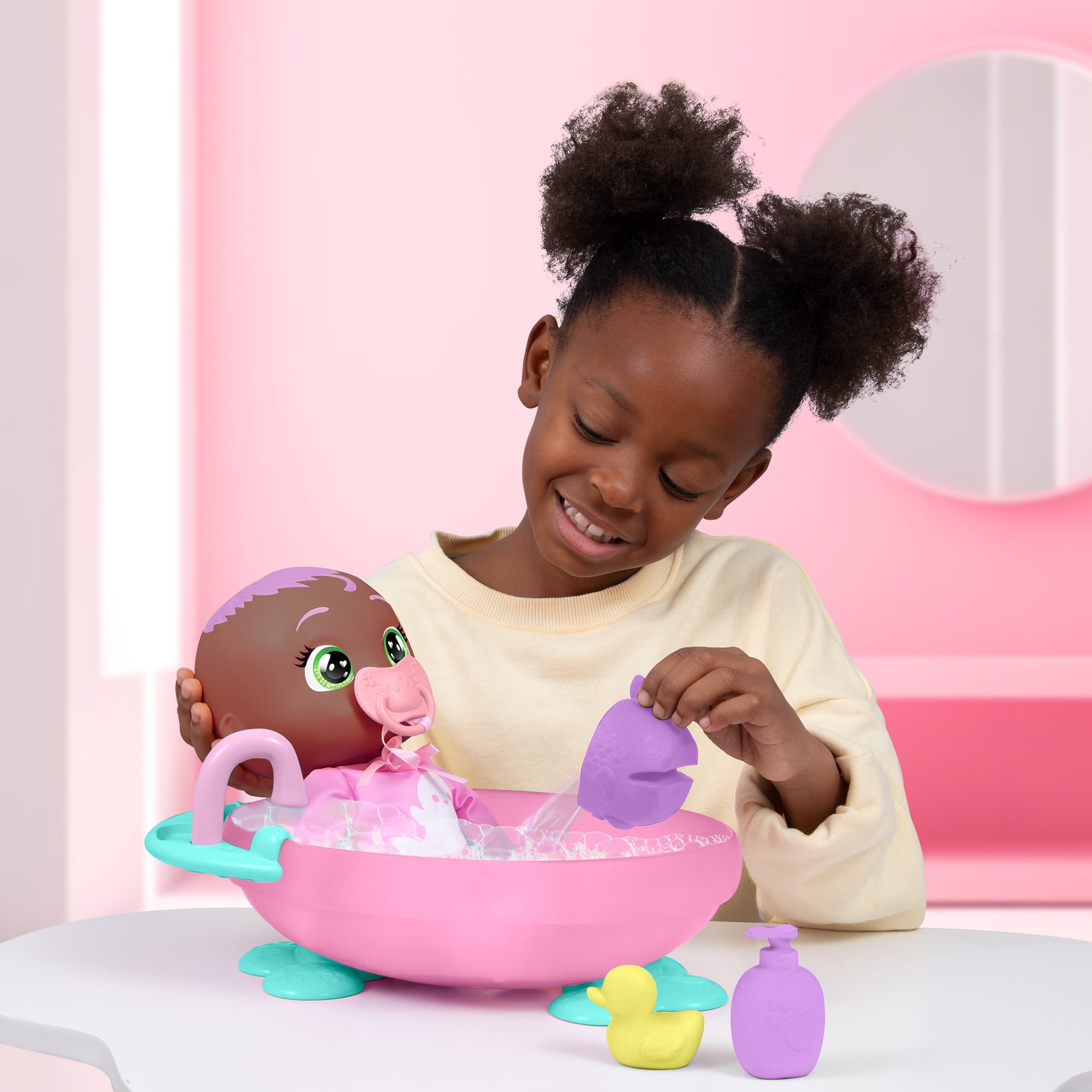 Cry Babies Newborn My First Bath Tiff Baby Doll 6pc Set w/ Bath Tub