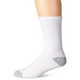thumbnail image 2 of Gildan Adult Platinum Men's 6 Pack Moisture Wicking Crew Socks White 10-13, 2 of 3