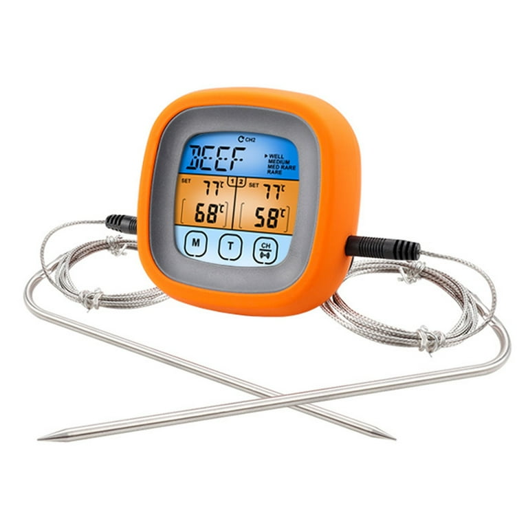 Digital meat thermometer with dual probe and long wire. – HeritageQ