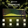 thumbnail image 2 of ATTACK SHARK X65PRO HE Rapid Trigger Wireless Gaming Keyboard, 0.01mm RT Accuracy 8000Hz Wired Keyboard with Magnetic Switch, Adjustable Actuation, Snap Tap, RGB Lighting for PC/Mac (Black Yellow), 2 of 7