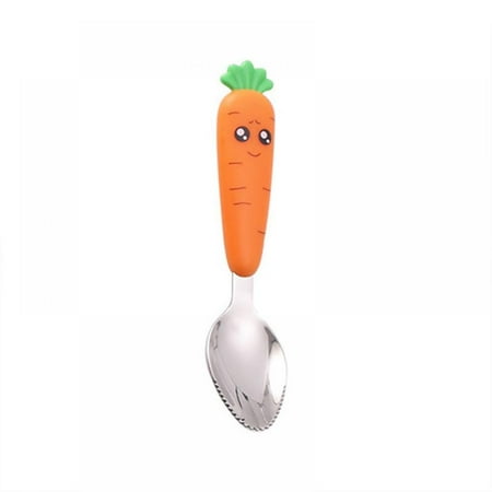 

Cute Cartoon Carrot Kids Spoon/Fork PP 304 Stainless Steel Cutlery