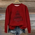 thumbnail image 2 of Kctaxy Sweatshirt for women Long Sleeve Crew Neck Christmas Graphic Print Sweatshirt Causal Loose Pullover Sweater Warm Fall Winter Fashion, 2 of 4