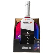 ONIX V3 Fiberglass Pickleball Paddle, Polypropylene Core, For All Ages and Skill Levels, 8 oz, Blue/Red