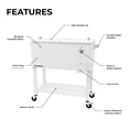 thumbnail image 6 of Permasteel 80-Qt Rolling Outdoor Cooler with Removable Basin, PS-223-WT, White, 6 of 17