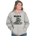 thumbnail image 3 of Wanna Cuddle Porcupine Animal Lover Zip Up Hoodie Men's Women's Brisco Brands L, 3 of 6