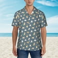 thumbnail image 2 of Xecao Cute Cats And Dogs print Hawaiian shirt - a stylish short-sleeve button-down for men, perfect for casual beach and tropical outings., 2 of 9