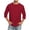 Wine_010, variant on 3/4 Sleeve Shirt for Men Solid Color Crew Neck Baseball T-Shirts Summer Casual Loose Fit Three Quarter Sleeve T Shirts Black 2XL