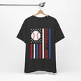 thumbnail image 5 of Women's Baseball Mom Red White Blue Flag Shirt, 5 of 11
