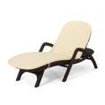 thumbnail image 3 of GDF Studio Ethan Outdoor Faux Wicker Adjustable Chaise Lounge with Cushion, Dark Brown and Beige, 3 of 8