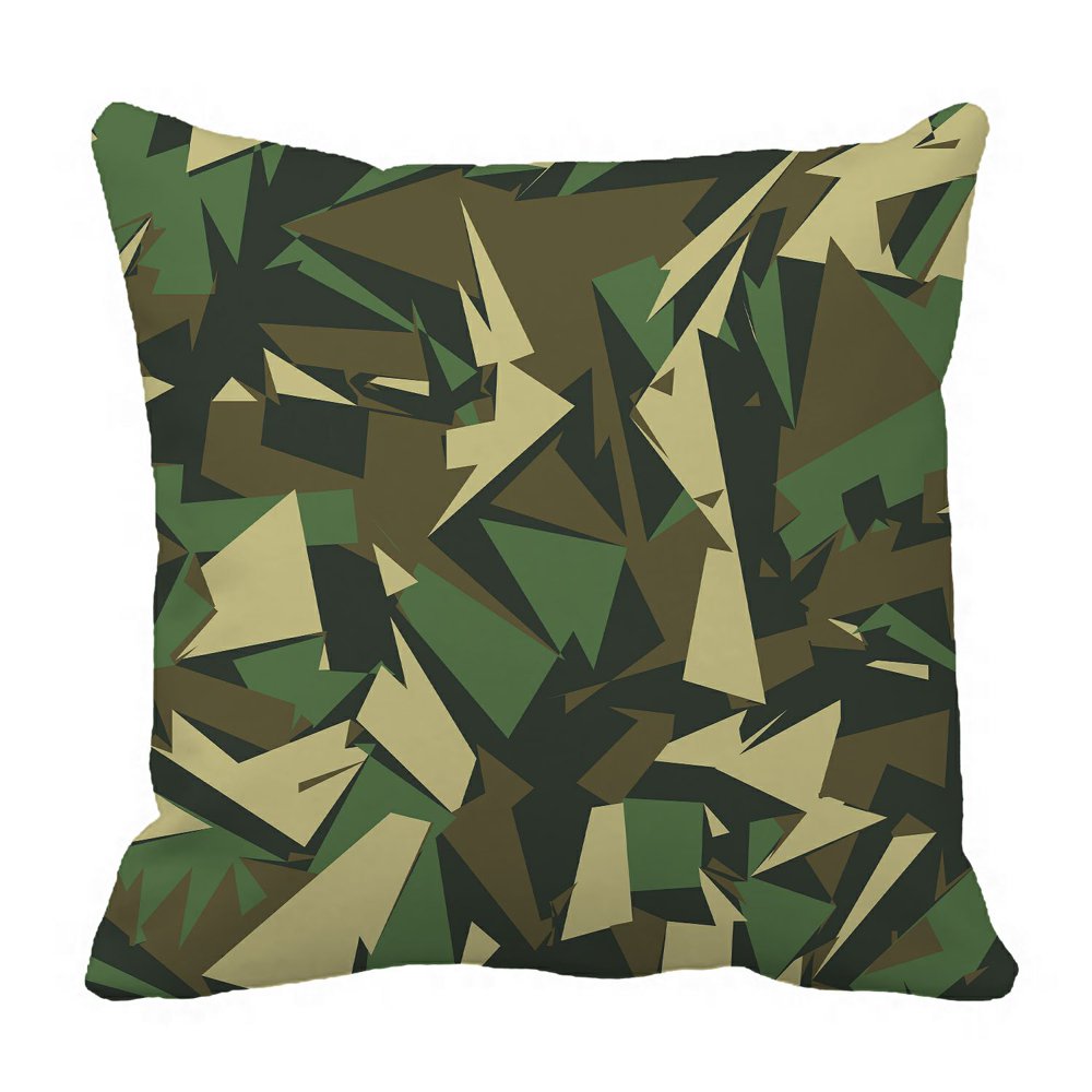 ABPHQTO Camouflage Camo Triangles Shapes Pillow Case Pillow Cover