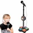 thumbnail image 1 of IMENGL Kids Microphone And Stand Kids Karaoke Machines For Girls Children's Microphone Adjustable Karaoke Machine With Light Pedal Girls Pastime Sing Musical Toy With Flashing Early Classifying,Educ, 1 of 7