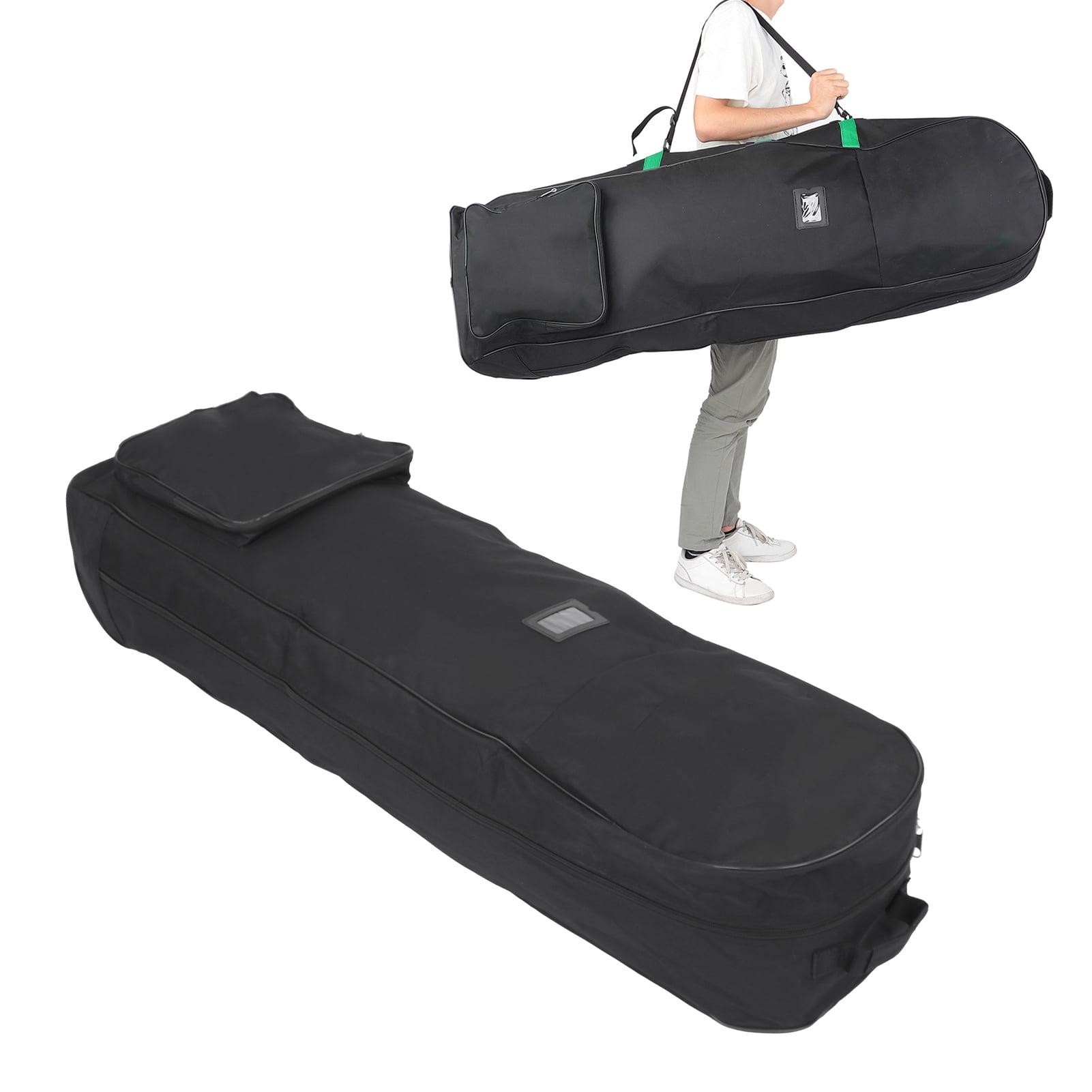 BIMZUC Foldable Golf Travel Bag with Wheels, 600D Oxford Club Case Cover, Green (19.6 inches / 50 cm)