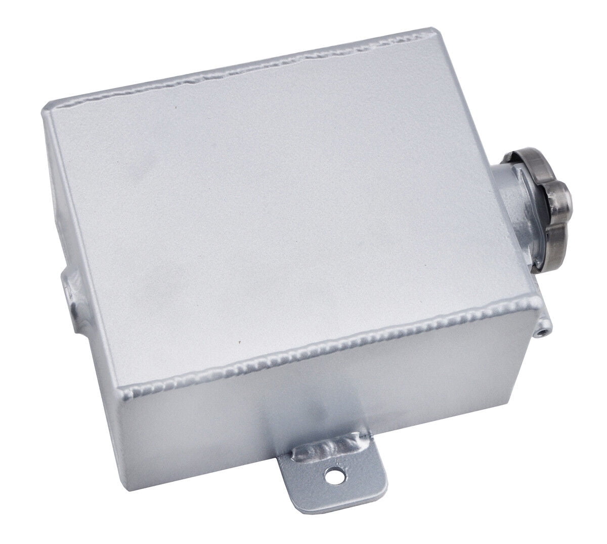1.2L Aluminum Coolant Overflow Expansion Universal Reservoir Tank Bottle with Cap Silver