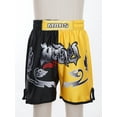 thumbnail image 3 of Haitryli Kids Boys Muay Thai Martial Arts Shorts MMA Kick Boxing Boxer Shorts Training Booty Shorts Black&Yellow 3-4, 3 of 7