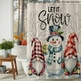 thumbnail image 4 of Christmas Snowman Shower Curtain, Red Gnomes Snow Winter Branch Waterproof Fabric Shower Curtains with 12 Hooks, Bathroom Curtain Set for Bathroom Accessories Decor, 60 x 72 Inches, 4 of 9