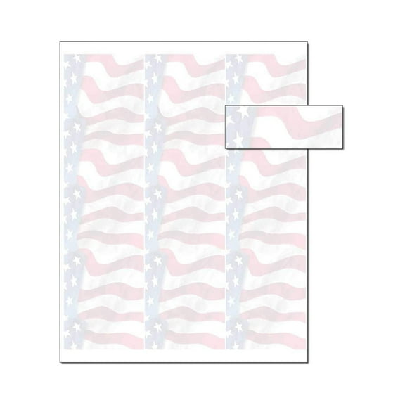 Grand Old Flag 30-Up Address Labels - 5 Sheets/150 Labels Total - 1" x 2.625" (blank labels) (oal704)