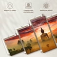 thumbnail image 6 of Elephant Stock Big Buddha At Sunrise Wall Art - Horizontal Multi Panel Canvas - 5 Pieceliving Room Wall Decor - Photography Religion And Spirituality Multi Panel - Purple And Orange Decor - 74" x 34", 6 of 8