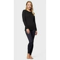 thumbnail image 2 of MSRP $15 32 Degrees Fleece Lined Crew Neck Long-Sleeve Top Black Size Large, 2 of 5
