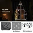 thumbnail image 3 of Deconovo Back Tab Blackout Curtains for Bedroom, Thermal Curtains, 52x54 inch, Dark Gray, 2 Panels, 3 of 9
