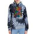 thumbnail image 3 of Colorful Cat Portrait | Cat Lover Owner | Dean Russo Art Animal Lover Unisex Hoodie Sweatshirt, Spiral Black, 2XL, 3 of 5