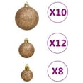 thumbnail image 3 of vidaXL Christmas Decoration Christmas Bauble Set Ball Ornament Polystyrene, 3 of 78