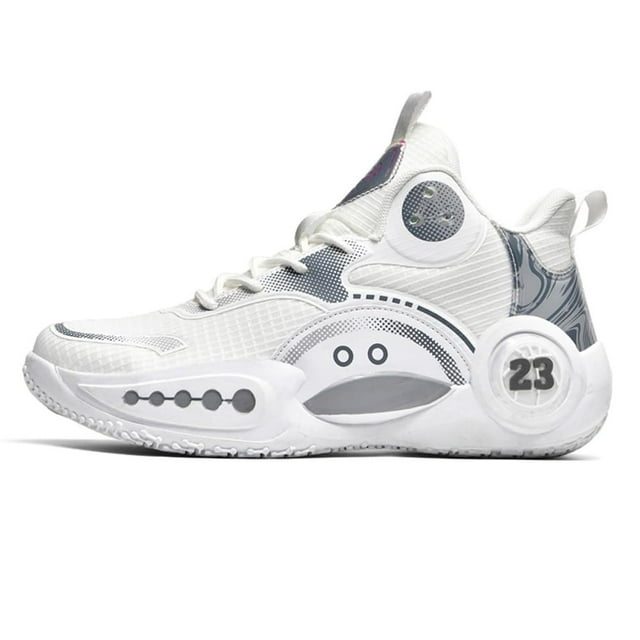 Bolognifi Men's High-Top Basketball Shoes Breathable Mesh, Cushioned Midsole, Textured Grip Outsole