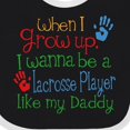 thumbnail image 4 of Inktastic Lacrosse Player Like Daddy Boys or Girls Baby Bib, 4 of 4