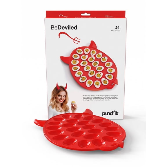 Pund'it BeDeviled Egg Plate, 24 Cup Deviled Egg Platter