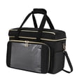 thumbnail image 2 of Bolsa de tejer con asa portátil, bolsa de costura, soporte grande para guardar hilo, de crochet para manualidades, mesa de esquina, banco de tienda, negro, 2 of 8