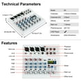 thumbnail image 2 of TFCFL 2/4/5/6-16 Channel Mixing Console Sound USB Bluetooth Live Studio Audio Mixer, 2 of 36
