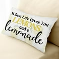 thumbnail image 5 of Lemon Summer Throw Pillow Cover 12x20, Inspirational Motivational Gift for Women Men Pillowcase for Bed Couch Chair Sofa, New Home Living Room Dining Room Coffee Bar Decor Cushion Cover -26, 5 of 5