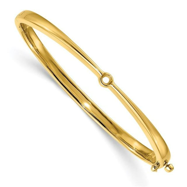Quality Gold XB202 14K Yellow Gold Hinged Bangle Bracelet Mounting