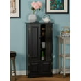 thumbnail image 2 of TMS Contemporary Four Door Vertical Wall Cabinet with Shelves, Black, 2 of 6