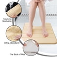 thumbnail image 5 of Tripumer U-Shape Memory Foam Toilet Rug Contour Bathroom Rug 20 x 24 inch Absorbent Mat Floor Carpet Bathroom Rugs Mat for Toilet Base Camel, 5 of 7