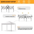 thumbnail image 4 of Pop Up Canopy, Waterproof & UV Resistant Commercial Instant Craft Fair Canopy Tent Outdoor Events Instant Shelter for Farmer Market, Party, Event, Patio, 4 of 9