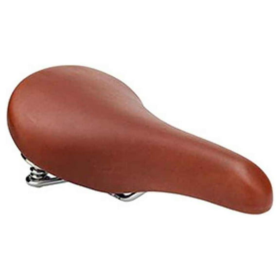 Pure Cycles City Classic Saddle - Brown Steel Rails PVC Cover Unisex