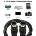 thumbnail image 5 of Cable de video S Uxcell de 3.3 pies, con conector macho a macho de 4 pines Mini DIN con revestimiento dorado, 5 of 5