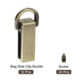 thumbnail image 3 of Unique Bargains Bag Side Clip Buckle, 12Pack 0.28' Metal Suspending Handbag Strap Chain Connector (Bronze Tone, 26mm), 3 of 5