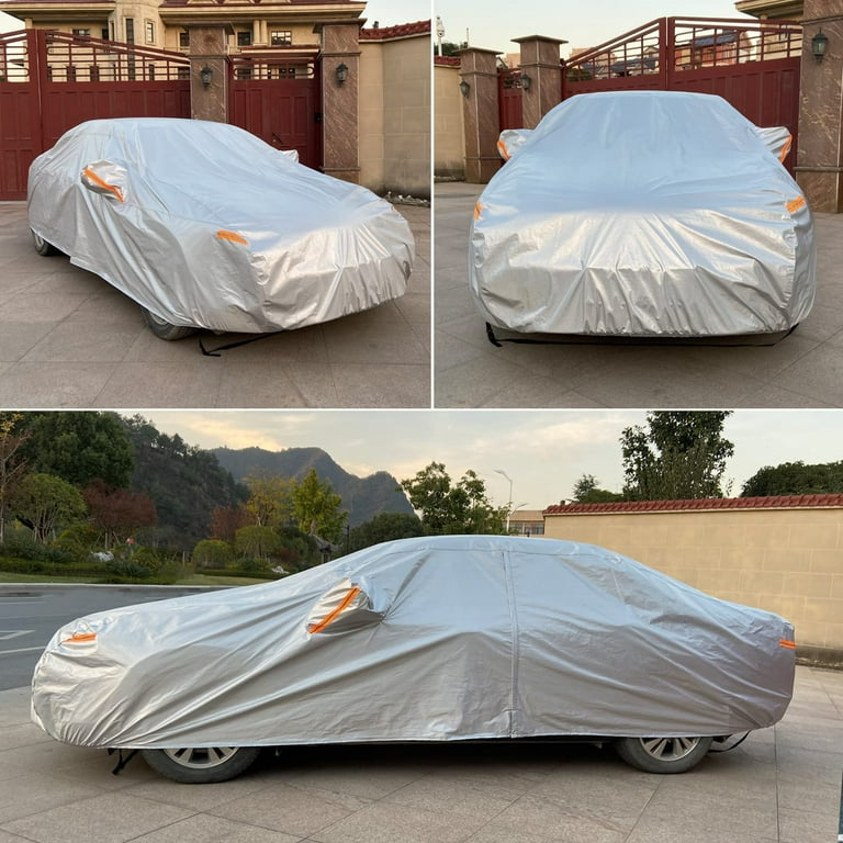 QOOIV 6 Layers Car Cover Waterproof All Weather Outdoor Full Cover