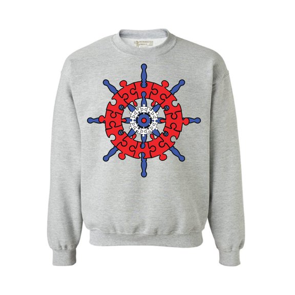 Awkward Styles Captain Puzzle Sweatshirt for Autism Awareness Men's Autism Sweater Autism Awareness Gifts for Women Autism Sweater Women Men Autism Gifts Autism Puzzle Sweatshirt Cool Autism Outfit