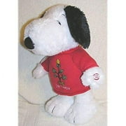 peanuts 12 plush making spirits bright snoopy christmas doll with lights and music