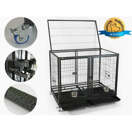 Homey Pet 43 Stackable Heavy Duty Dog Puppy Cage With Two Door Homey Pet 43 Stackable Heavy Duty Dog Puppy Cage With Two Door Indoor Outdoor Kennel