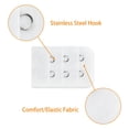 thumbnail image 4 of INSPIRE CHIC Women's 3 Rows 2 Hooks Underwear Bra Extender Brassiere Extension Hooks Strap Adapter White-3 5, 4 of 5
