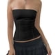 thumbnail image 4 of Top tubo sin mangas con escote recto, informal y elegante, esencial para el verano, de color negro, 4 of 6