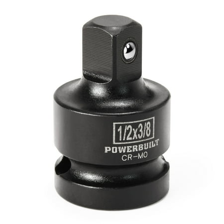 UPC: 0028907367033 | Powerbuilt 1/2 Inch Drive (F) x 3/8 Inch Drive (M) 6 Point Impact Adapter – 647097
