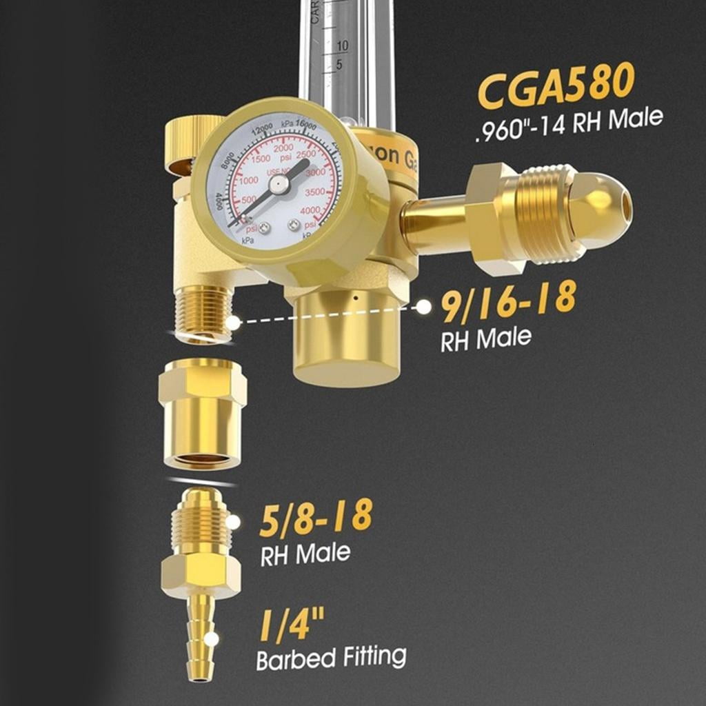 CO2 Argon Regulator Precisions Gas Flows Control Valves With Pressure Gauges For Welding Cylinders Systems