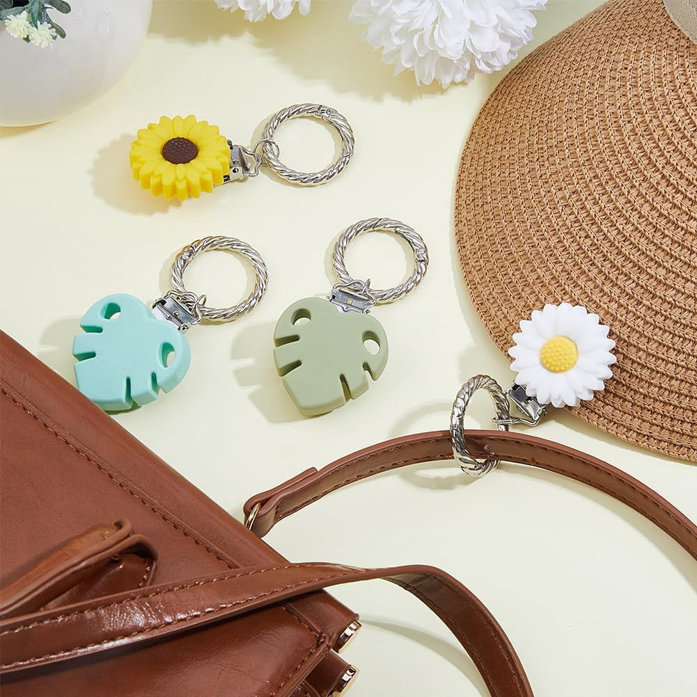 4PCS Hat Clip Sunflower Bags Hat Clips Leaf Hat Holder  display picture 2
