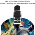 thumbnail image 4 of Square 2Pack PU Leather Abstract Rhinoceros Cruise Luggage Tag with Privacy Cover and Name ID Tag for Travel Handbags Backpacks Luggage Tags, 4 of 6