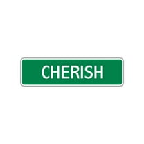 Cherish Girls Children Name Letter Printed Plaque Decoration Label Indoor Outdoor Wall Novelty Aluminum Sign 4"x13.5"